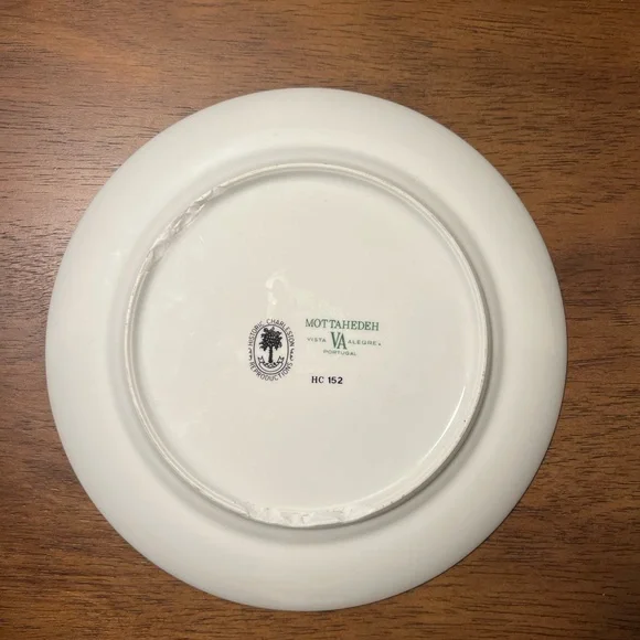 Mottahedeh Sacred Bird & Butterfly Dessert & Salad Plate Historic Charleston - Picture 3 of 10